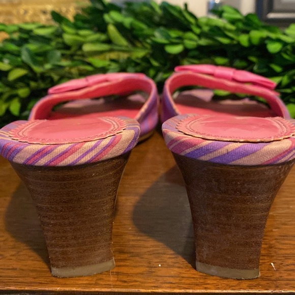 Pink kitten heel shoes with bow size 6 - Picture 5 of 6